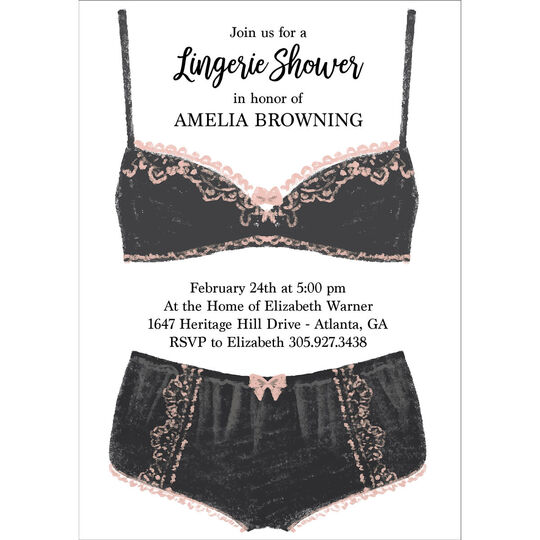 Lingerie Invitations